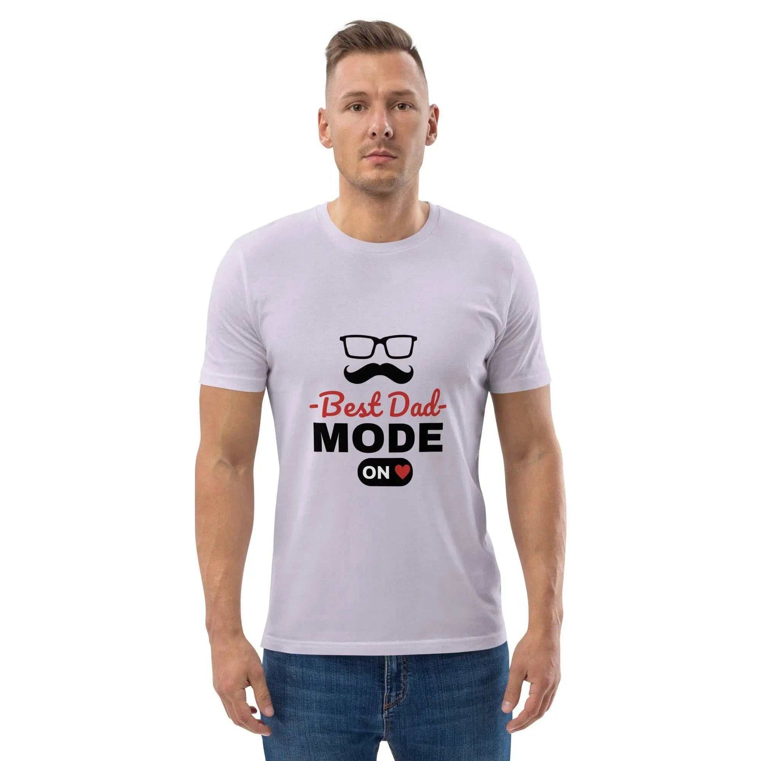 Best Dad Mode OnBest Dad Mode On T-ShirtCelebrate fatherhood in eco-friendly comfort with the "Best Dad Mode On" Graphic Organic Cotton Crewneck T-Shirt. This soft 100% organic ring-spun cotton tee feature[Bal]