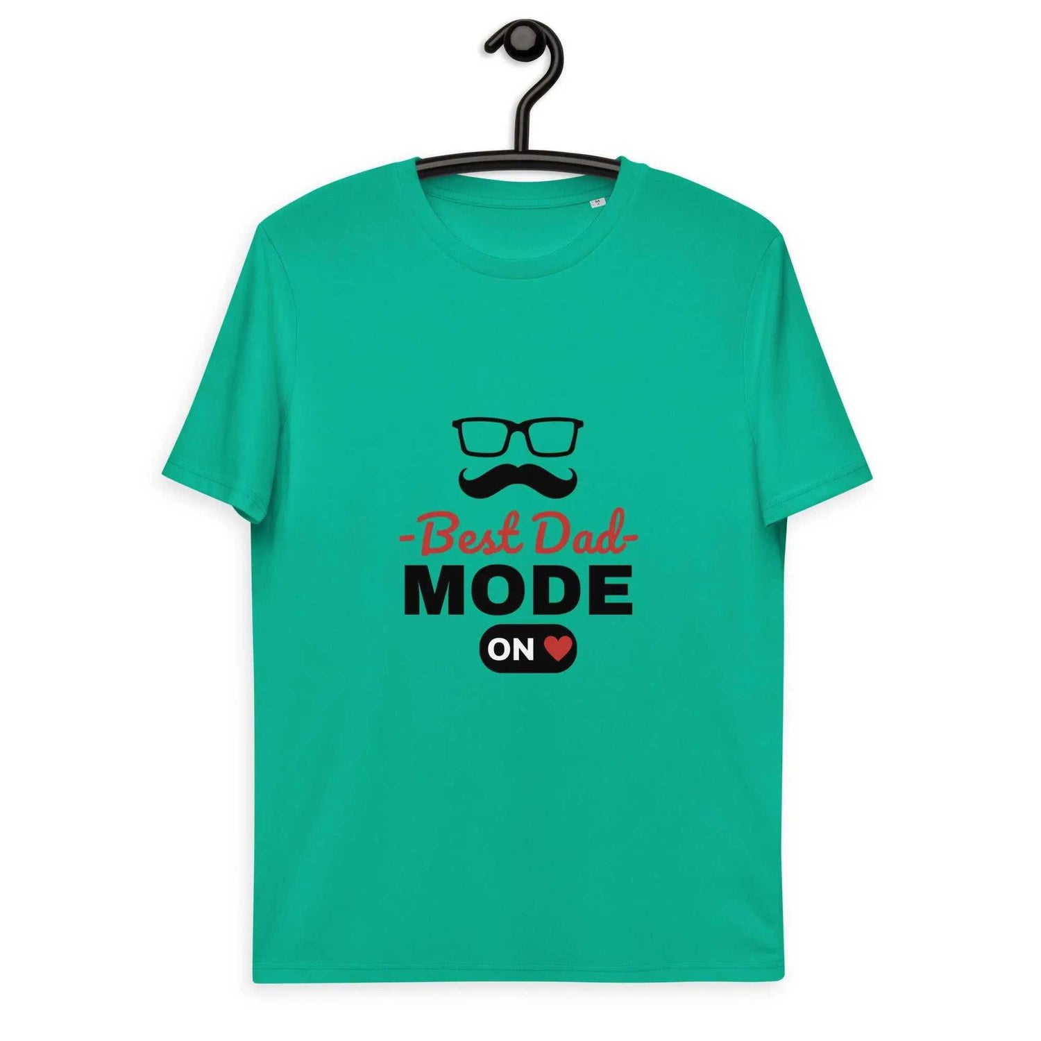 Best Dad ModeBest Dad Mode On T-ShirtCelebrate fatherhood in eco-friendly comfort with the "Best Dad Mode On" Graphic Organic Cotton Crewneck T-Shirt. This soft 100% organic ring-spun cotton tee feature[Bal]