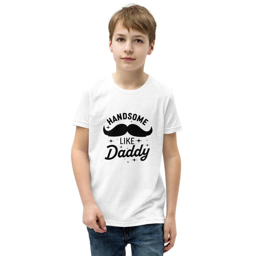 Handsome Like DaddyHandsome Like Daddy T-ShirtElevate your little one's style with our Handsome Like Daddy T-Shirt. This tee is destined to become a favorite in any youngster's wardrobe, thanks to its unbeatable[Bal]