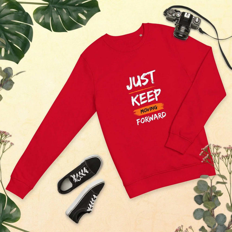 Just Keep MovingJust Keep Moving Forward SweatshirtEmbrace sustainability without compromising style with our Just Keep Moving Forward Sweatshirt, crafted from organic and recycled materials for an eco-friendly essen[Bal]