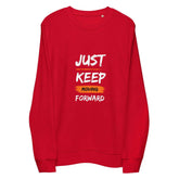 Just Keep MovingJust Keep Moving Forward SweatshirtEmbrace sustainability without compromising style with our Just Keep Moving Forward Sweatshirt, crafted from organic and recycled materials for an eco-friendly essen[Bal]