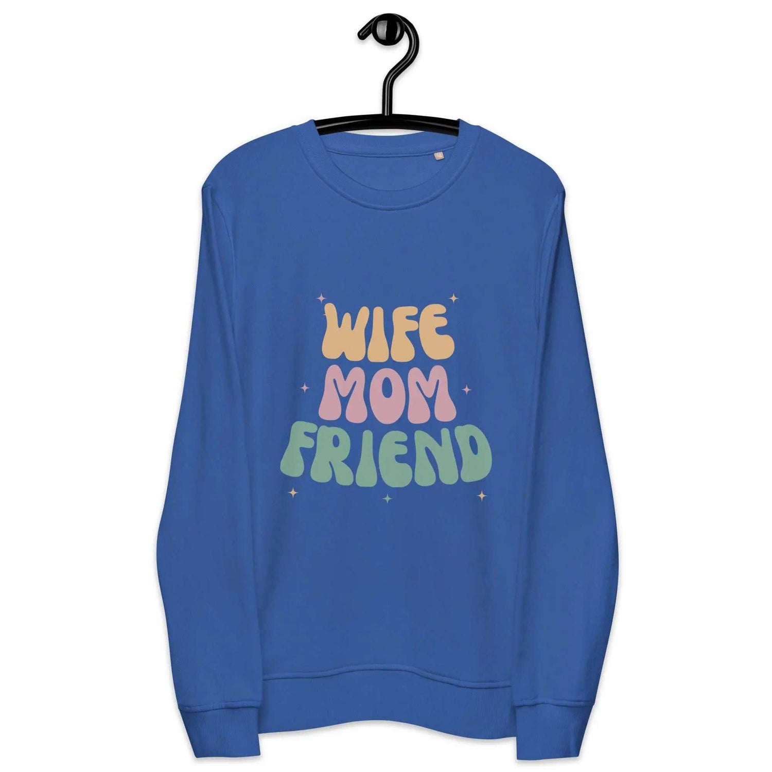 Wife Mom FriendWife Mom Friend SweatshirtIntroducing the Wife Mom Friend Sweatshirt, a cozy essential crafted from a blend of organic and recycled materials. This sweatshirt boasts a soft and inviting feel,[Bal]