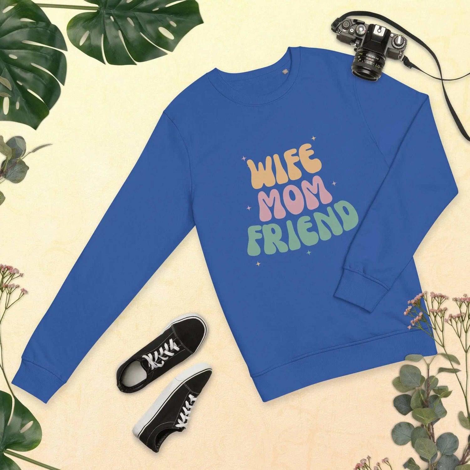 Wife Mom FriendWife Mom Friend SweatshirtIntroducing the Wife Mom Friend Sweatshirt, a cozy essential crafted from a blend of organic and recycled materials. This sweatshirt boasts a soft and inviting feel,[Bal]