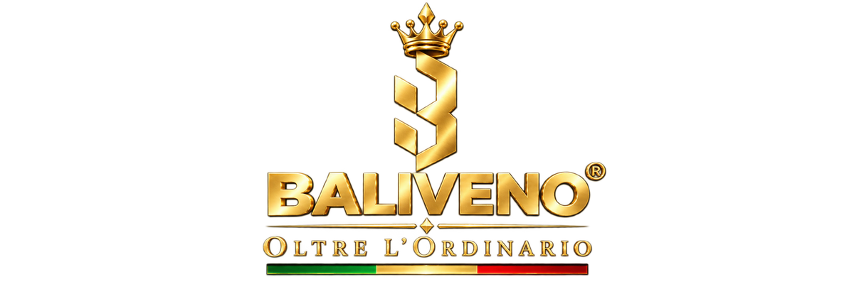 BALIVENO gold signature with Oltre l'Ordinario brand slogan