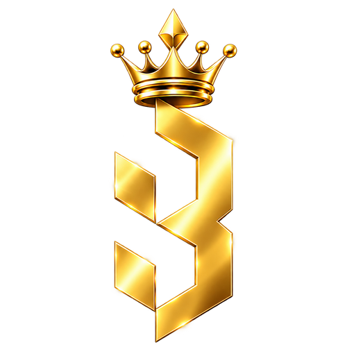 BALIVENO metallic gold crowned monogram alternate