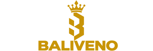 BALIVENO flat gold vertically stacked crowned logo