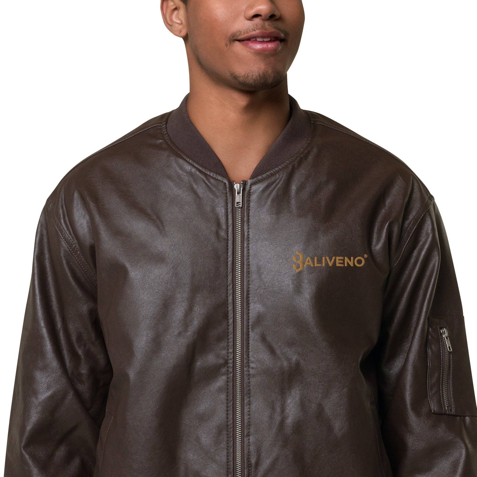 Baliveno Leather Bomber Jacket - BALIVENO