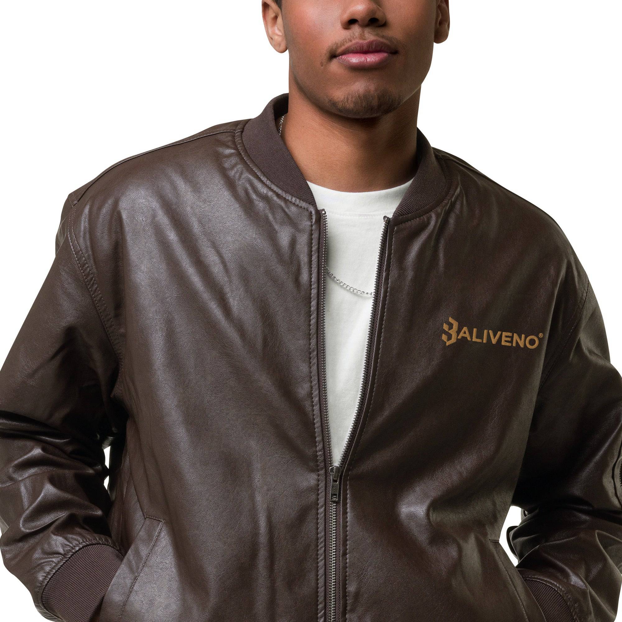 Baliveno Leather Bomber Jacket - BALIVENO