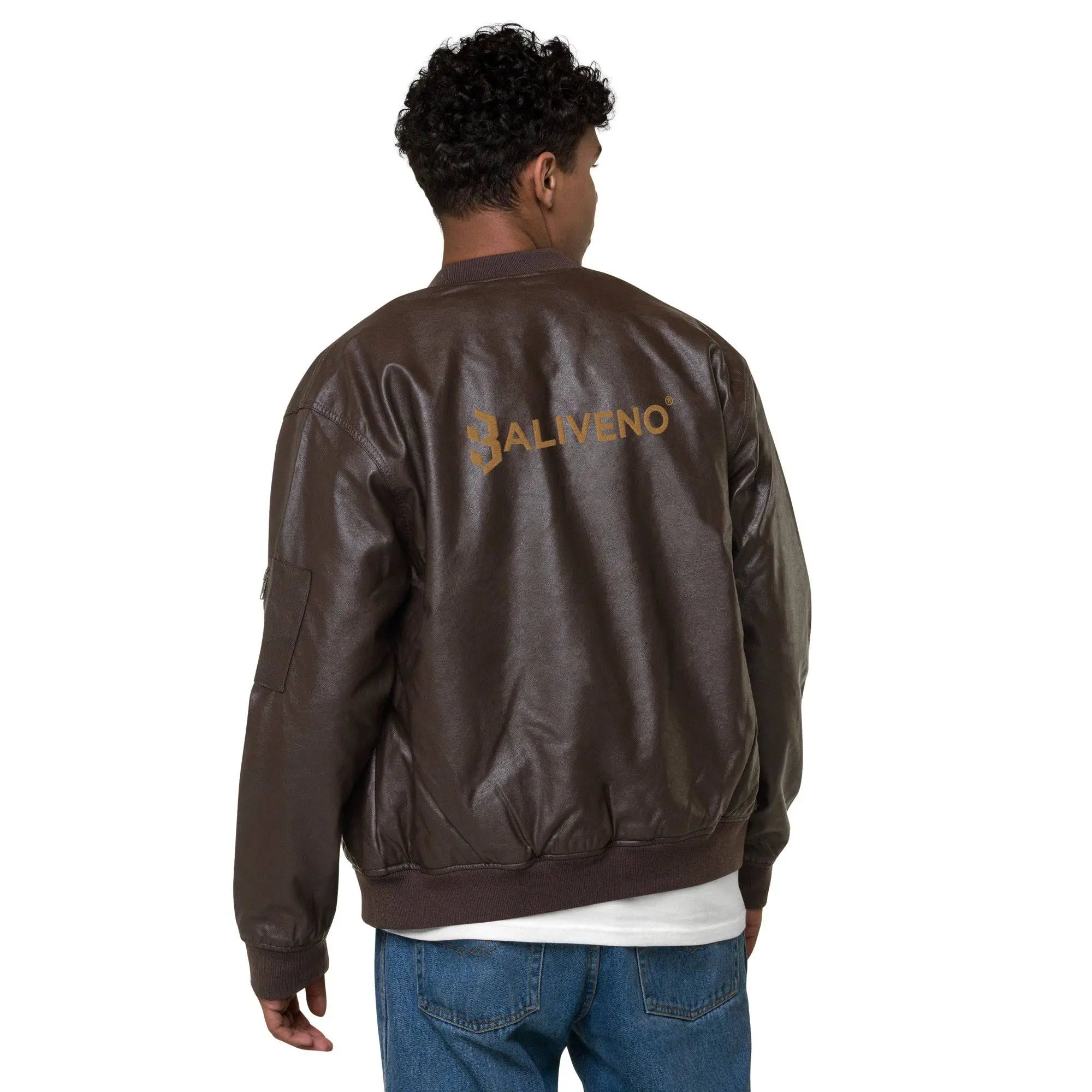 Baliveno Leather Bomber Jacket - BALIVENO