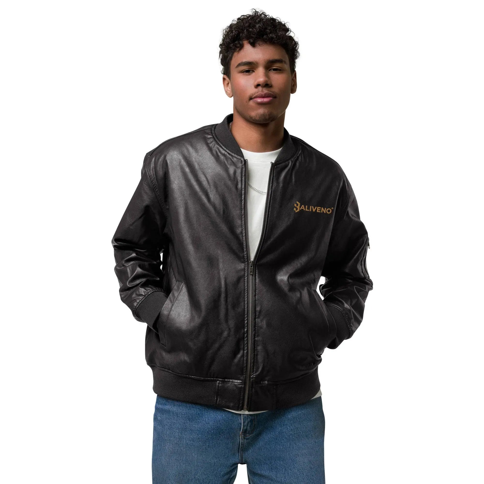 Baliveno Leather Bomber Jacket - BALIVENO