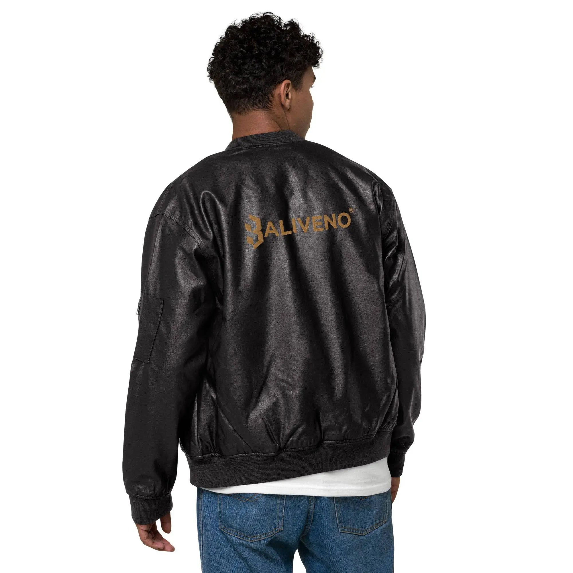 Baliveno Leather Bomber Jacket - BALIVENO