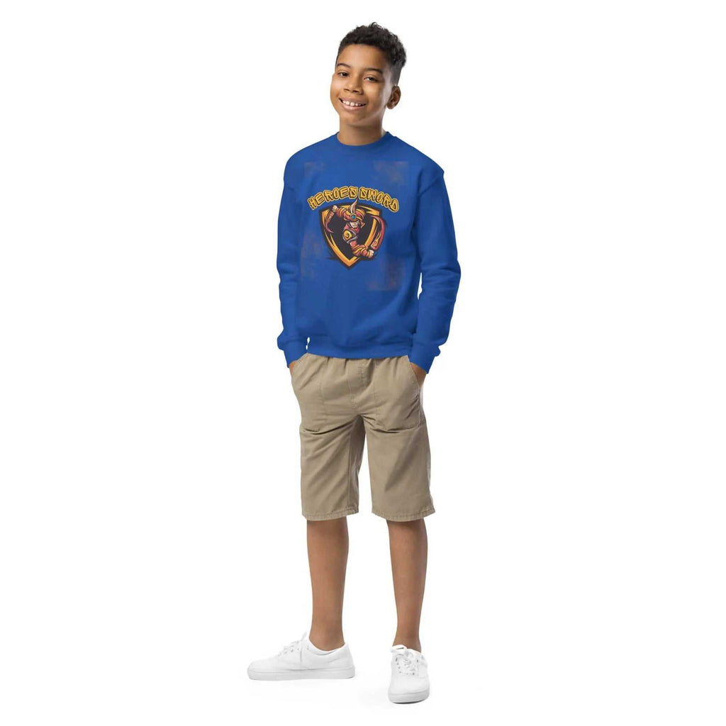 Heroes SwordHeroes Sword Youth SweatshirtGear up your young hero for all their adventures with our Heroes Sword Youth Sweatshirt. Crafted with comfort and style in mind, this crewneck sweatshirt is the perf[Bal]