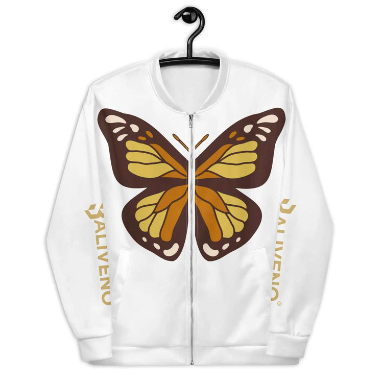 Life Is LikeLife Is Like Butterfly Bomber JacketElevate your style game with our vibrant Life Is Like Butterfly Bomber Jacket, designed to add a splash of color and personality to your wardrobe. Whether you wear i[Bal]