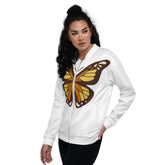 Life Is LikeLife Is Like Butterfly Bomber JacketElevate your style game with our vibrant Life Is Like Butterfly Bomber Jacket, designed to add a splash of color and personality to your wardrobe. Whether you wear i[Bal]