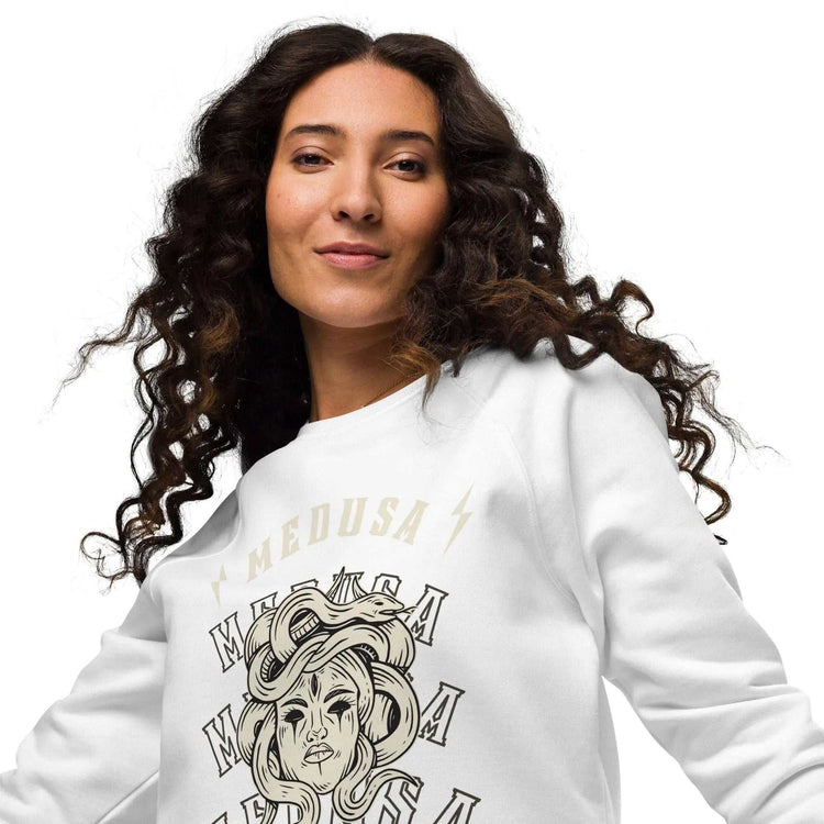 Medusa RaglanMedusa Raglan SweatshirtAchieve both comfort and style effortlessly with our Medusa Raglan Sweatshirt. Designed to be your go-to choice for feeling cozy and looking fashionable, this unisex[Bal]