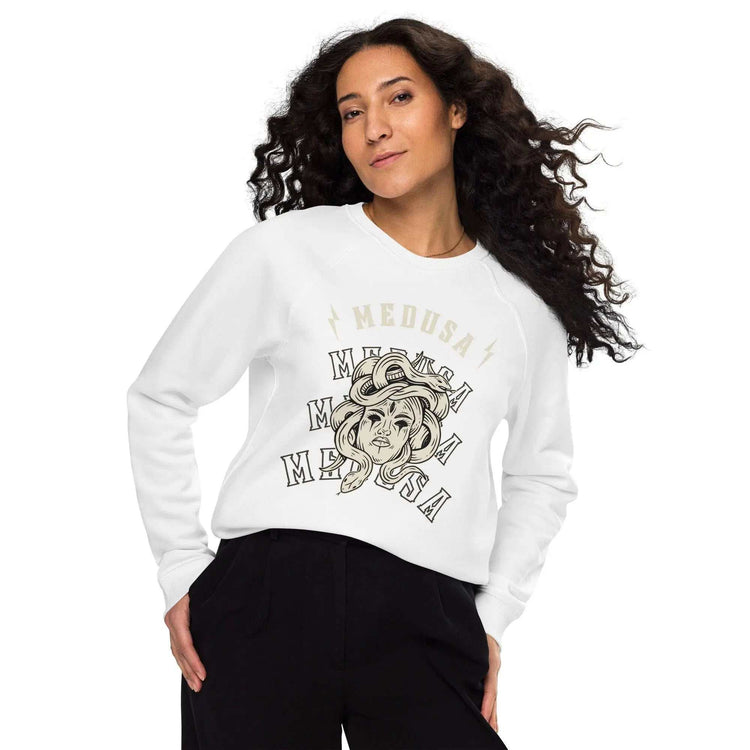 Medusa RaglanMedusa Raglan SweatshirtAchieve both comfort and style effortlessly with our Medusa Raglan Sweatshirt. Designed to be your go-to choice for feeling cozy and looking fashionable, this unisex[Bal]