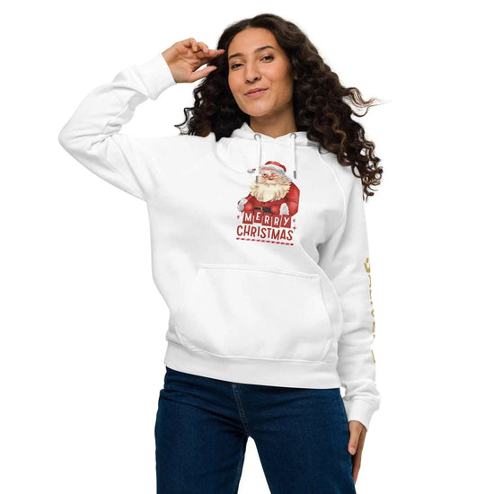 Merry Christmas raglanMerry Christmas raglan hoodieEmbrace the festive spirit with our Merry Christmas Raglan Hoodie, where style meets comfort effortlessly. This super-soft unisex eco raglan hoodie is the perfect ad[Bal]