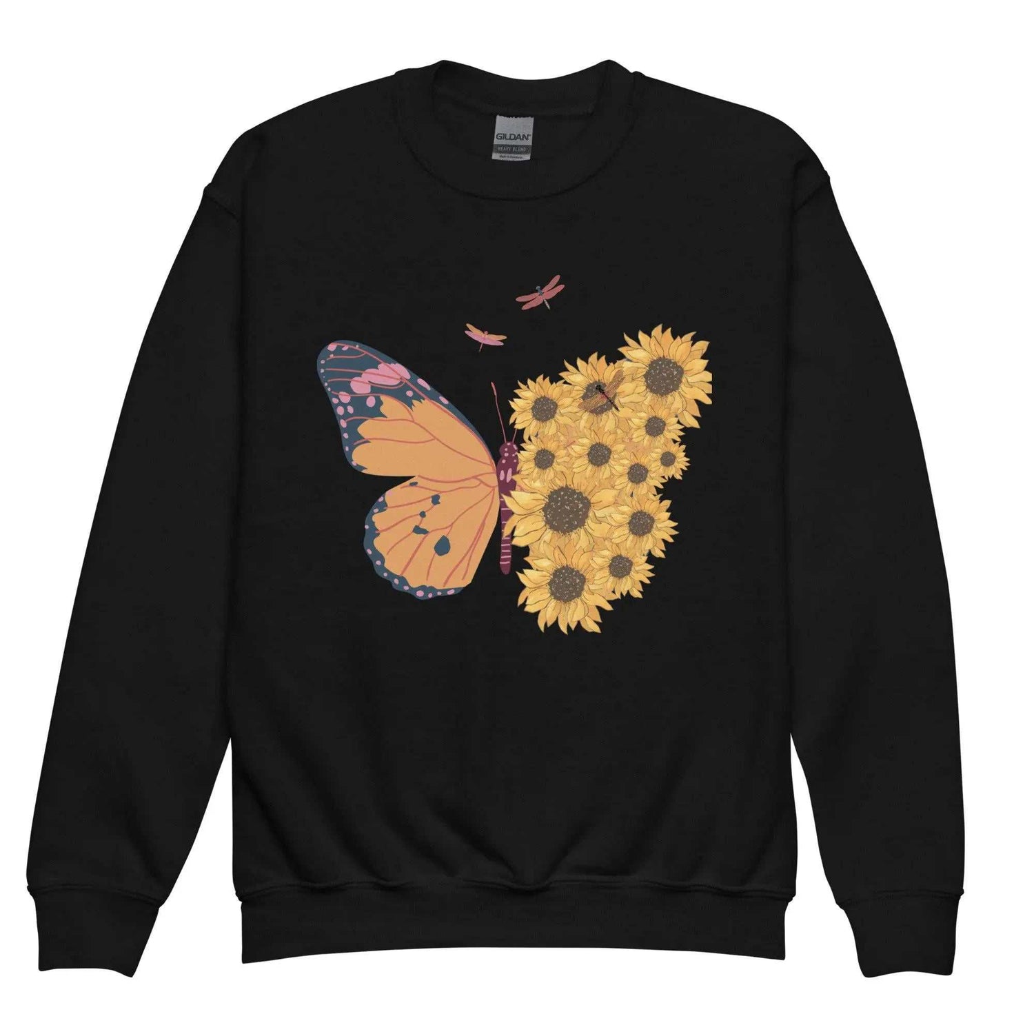 Secret Of ButterflySecret Of Butterfly SweatshirtIntroducing the "Secret Of Butterfly" Sweatshirt – a perfect blend of comfort and style for your young explorers. Crafted with soft fleece fabric, this youth crewnec[Bal]