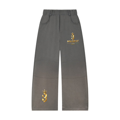 Baliveno Unisex Sunfade Paneled Barrel Leg Sweatpants