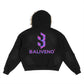 Sun Fade Boxy Detachable Fur Hoodie