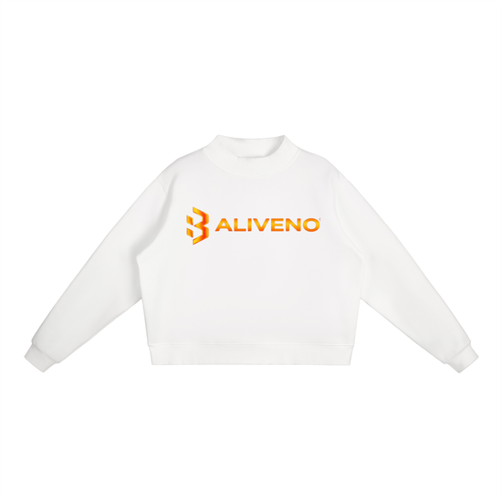 Essential Fleece Mock-Neck Crew Sweatshirt