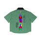 Baliveno Color Block Unisex Striped Boxy Contrast Collar Shirt