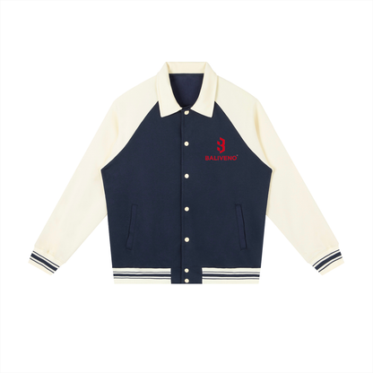 Baliveno Contrast Raglan Sleeve Baseball Jacket