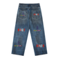 Vintage Wash Baggy Denim Jeans
