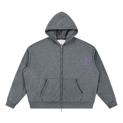 Unisex Sparkles Full Zip Boxy Hoodie