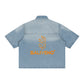Baliveno Unisex Vintage Wash Boxy Short Denim Shirt