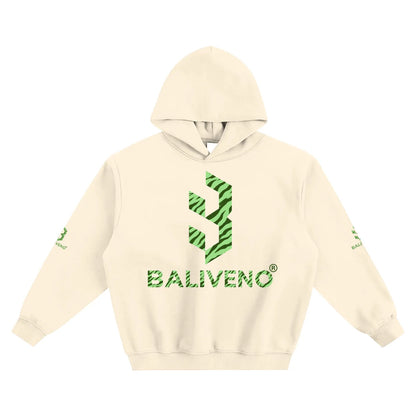 Baliveno Fleeced Boxy Hoodie Unisex Thick Cotton Polyester Blend