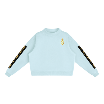 Baliveno  Essential Fleece Mock-Neck Crew Sweatshirt