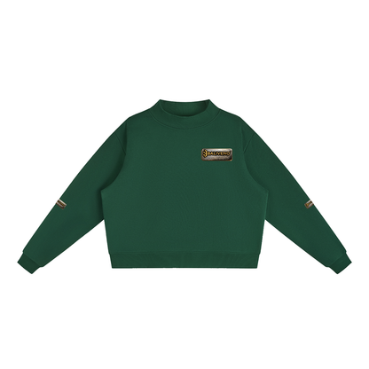Baliveno Essential Fleece Mock-Neck Crew Sweatshirt