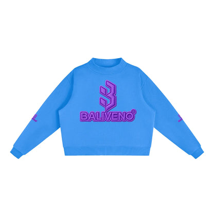 Baliveno Essential Fleece Mock-Neck Crew Sweatshirt