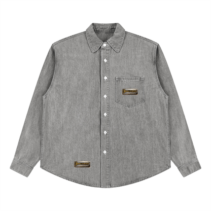Baliveno Unisex Vintage Wash Denim Shirt