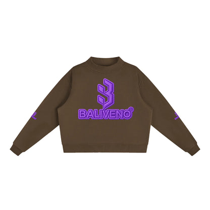 Baliveno Essential Fleece Mock-Neck Crew Sweatshirt