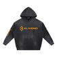 Baliveno Vintage Washed Frayed Fleece Hoodie