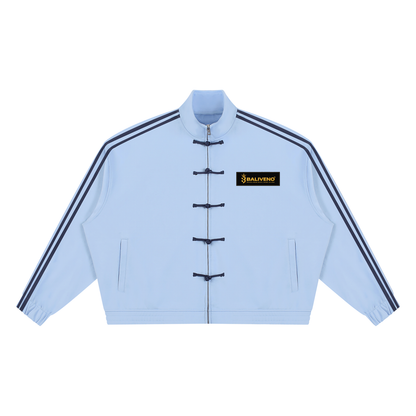 Baliveno Minimalist Boxy Stand Collar Full Zip Jacket