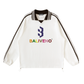Contrast Striped Lapel Collar Sweatshirt