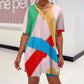 V-neck bat sleeve two piece set