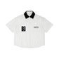 Baliveno Unisex Striped Boxy Contrast Collar Shirt