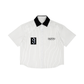 Baliveno Minimalist Unisex Striped Boxy Contrast Collar Shirt