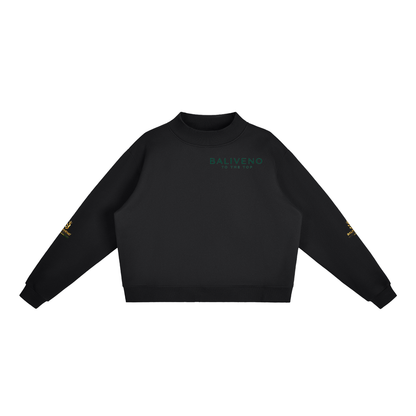 Baliveno Essential Fleece Mock-Neck Crew Sweatshirt