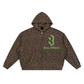 Unisex Leopard Print Waffle Full Zip Hoodie