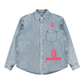 Baliveno Pink Unisex Vintage Wash Denim Shirt