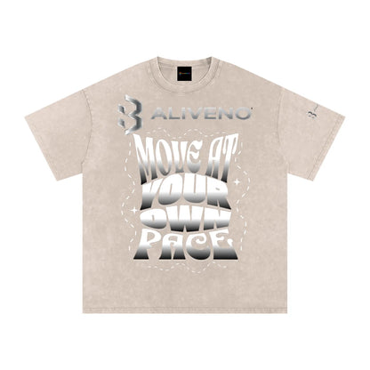 Snow Washed Oversized Cotton T-Shirt