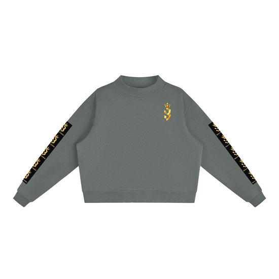 Baliveno Essential Fleece Mock-Neck Crew Sweatshirt