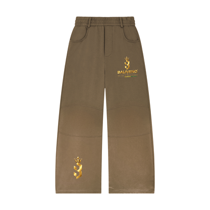 Baliveno Unisex Sunfade Paneled Barrel Leg Sweatpants