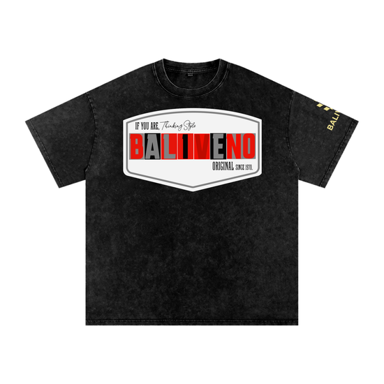 Baliveno Snow Washed Oversized Cotton T-Shirt