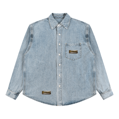 Baliveno Unisex Vintage Wash Denim Shirt